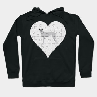 Whippet Heart Jigsaw Pieces Design - Gift for Whippet Lovers Hoodie